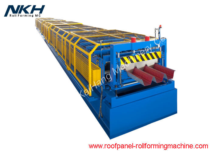 Blue Floor Tiles Manufacturing Machines Roll Forming Line For Bridge Deck Panel