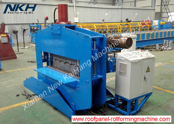 Machine de rabattement bleue de feuille de toiture, machine de recourbement hydraulique de panneau de sertissage