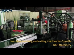 Machines de formage de rouleaux à perforation et à découpe sans arrêt pour profil C